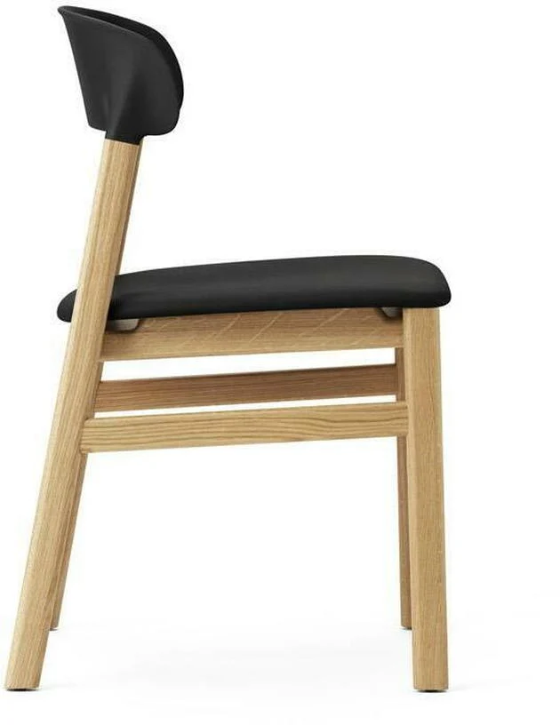 Chaise en chêne et cuir noir Herit Spectrum Leather noir - Normann Copenhagen