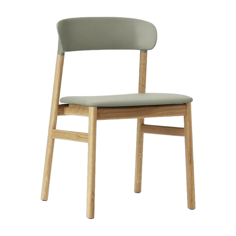 Chaise en chêne et cuir vert Herit Spectrum Leather Dusty vert - Normann Copenhagen