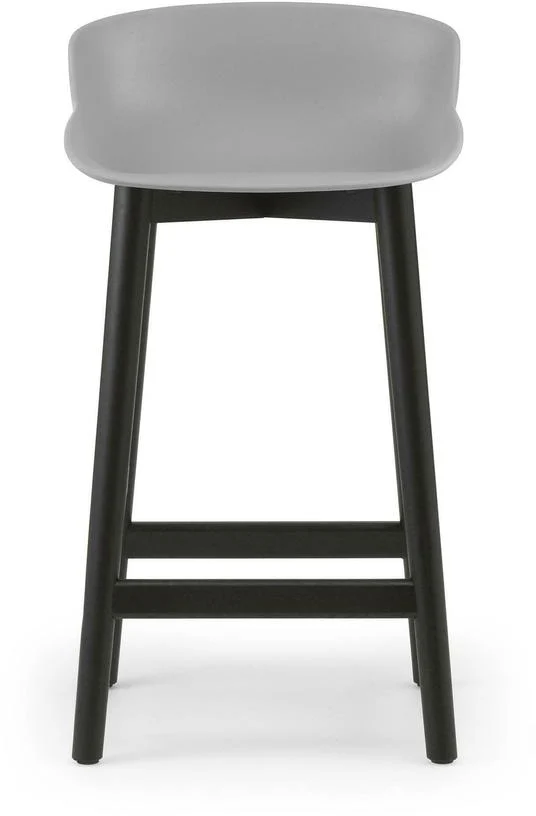 Tabouret de bar en chêne vernis noir et pp gris 65 cm Hyg - Normann Copenhagen