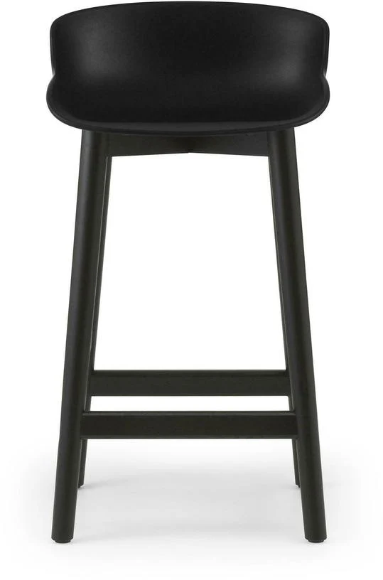 Tabouret de bar en chêne vernis noir et pp noir 65 cm Hyg - Normann Copenhagen
