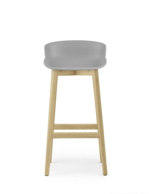 Tabouret de bar en chêne laqué et pp gris 75 cm Hyg - Normann Copenhagen