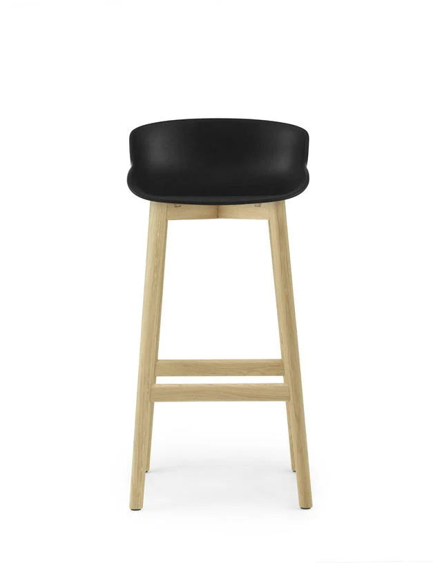 Tabouret de bar en chêne laqué et pp noir 75 cm Hyg - Normann Copenhagen
