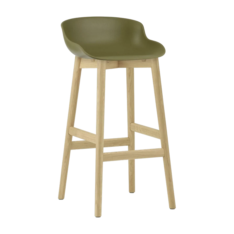 Tabouret de bar en chêne laqué et pp olive 75 cm Hyg - Normann Copenhagen