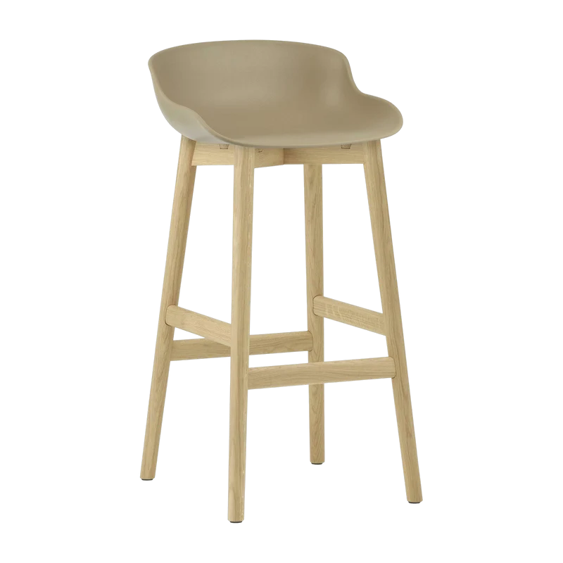 Tabouret de bar en chêne laqué et pp sable 75 cm Hyg - Normann Copenhagen