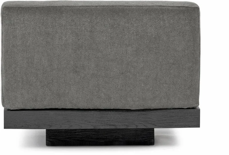 Canapé une place en bois noir et coussins couleur fumée 96 x 115 x 72 cm Rudolph - Serax