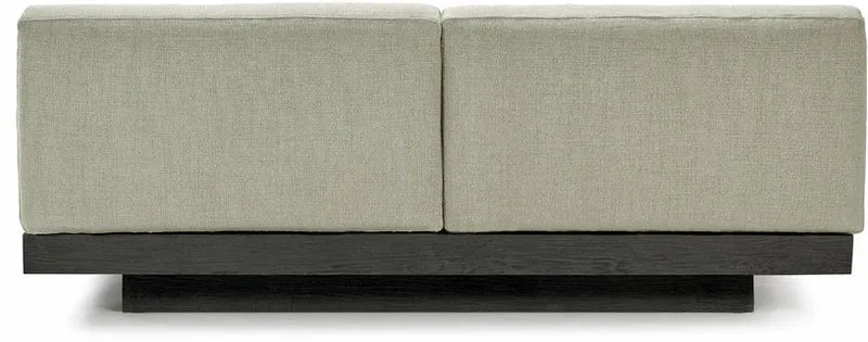 Canapé deux places en bois noir et coussins sable 193 x 115 x 72 cm Rudolph - Serax