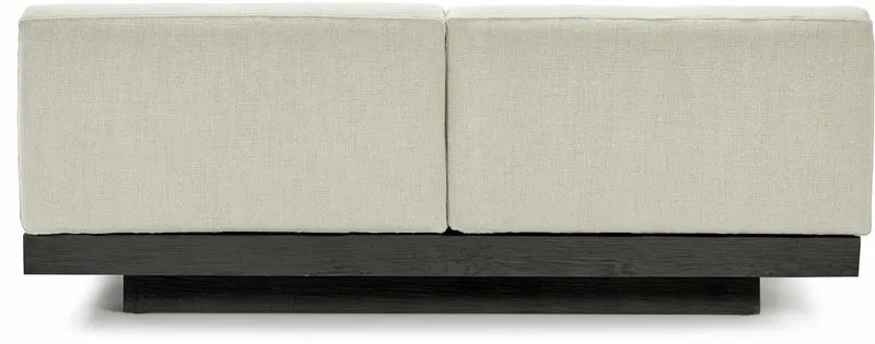 Canapé deux places en bois noir et coussins beige 193 x 115 x 72 cm Rudolph - Serax