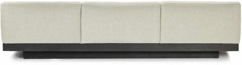 Canapé trois places en bois noir et coussins beiges 287 x 115 x 72 cm Rudolph - Serax