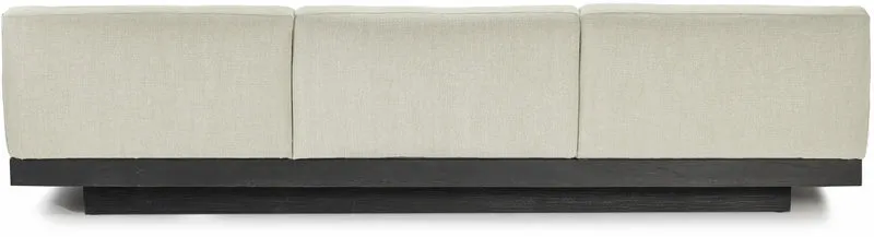 Canapé trois places en bois noir et coussins beiges 287 x 115 x 72 cm Rudolph - Serax