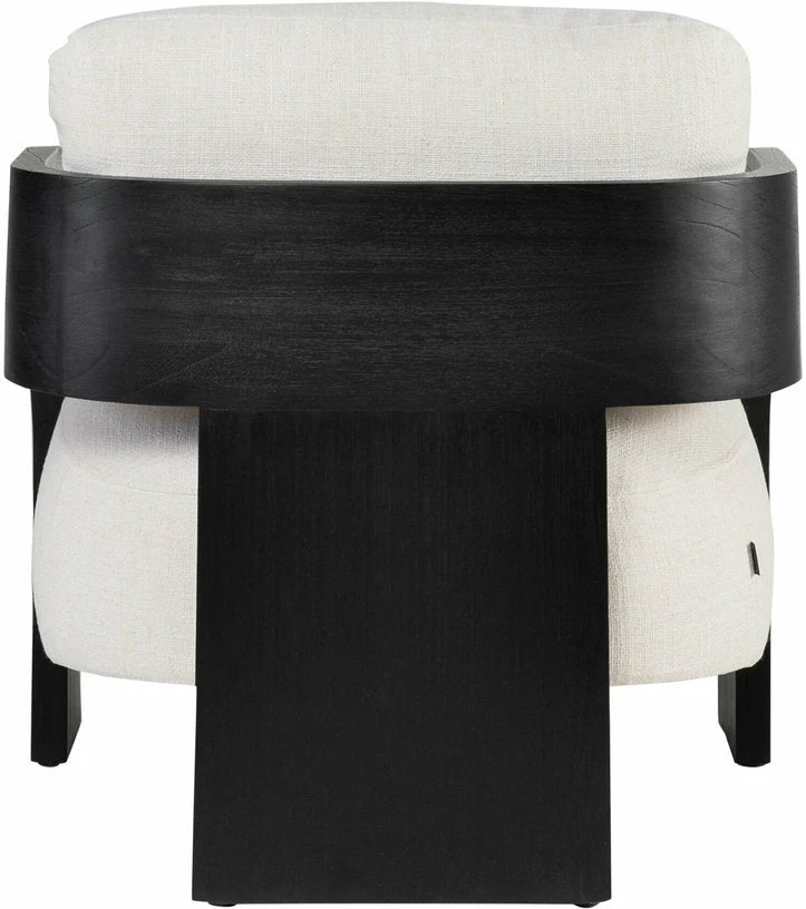 Fauteuil en bois noir et écru Maravi - Versmissen