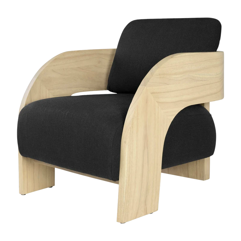 Fauteuil en bois noir et bois Maravi - Versmissen