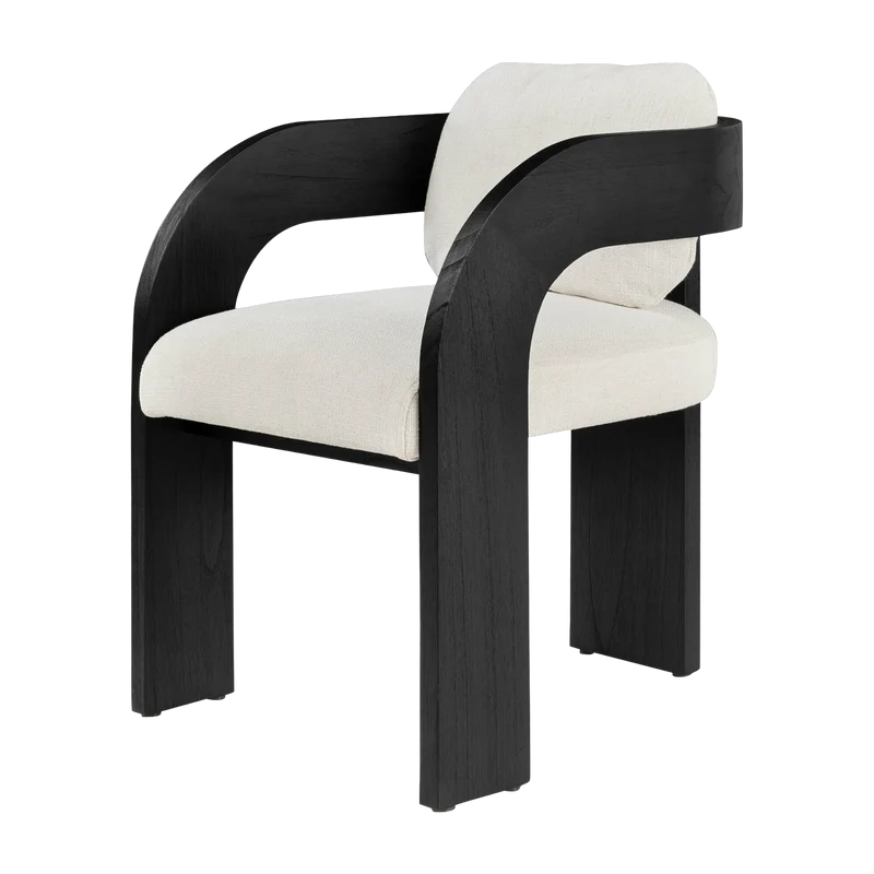 Chaise de salle à manger en bois noire Maravi - Versmissen
