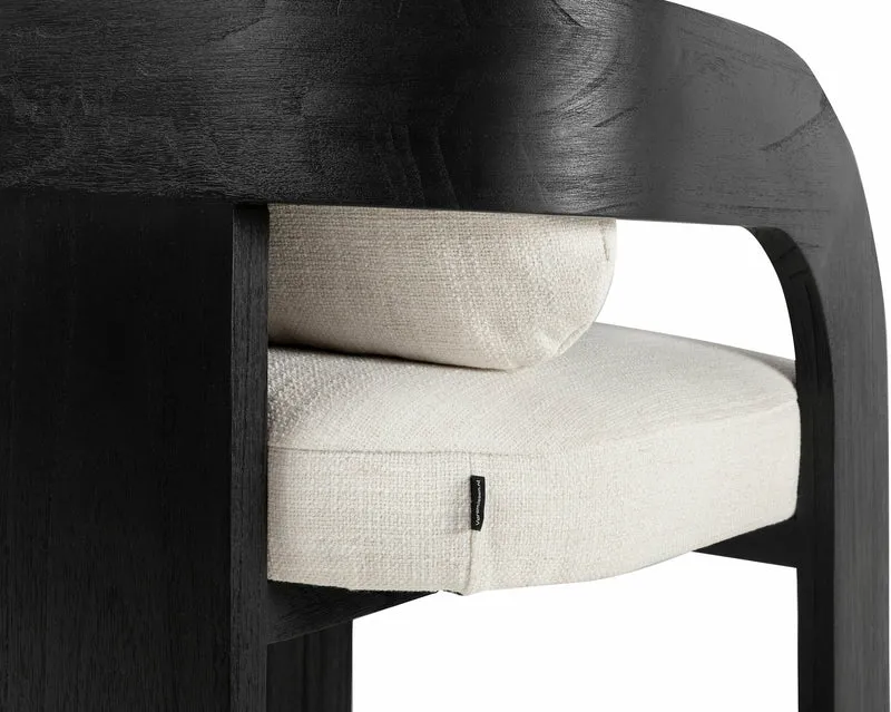 Chaise de salle à manger en bois noire Maravi - Versmissen