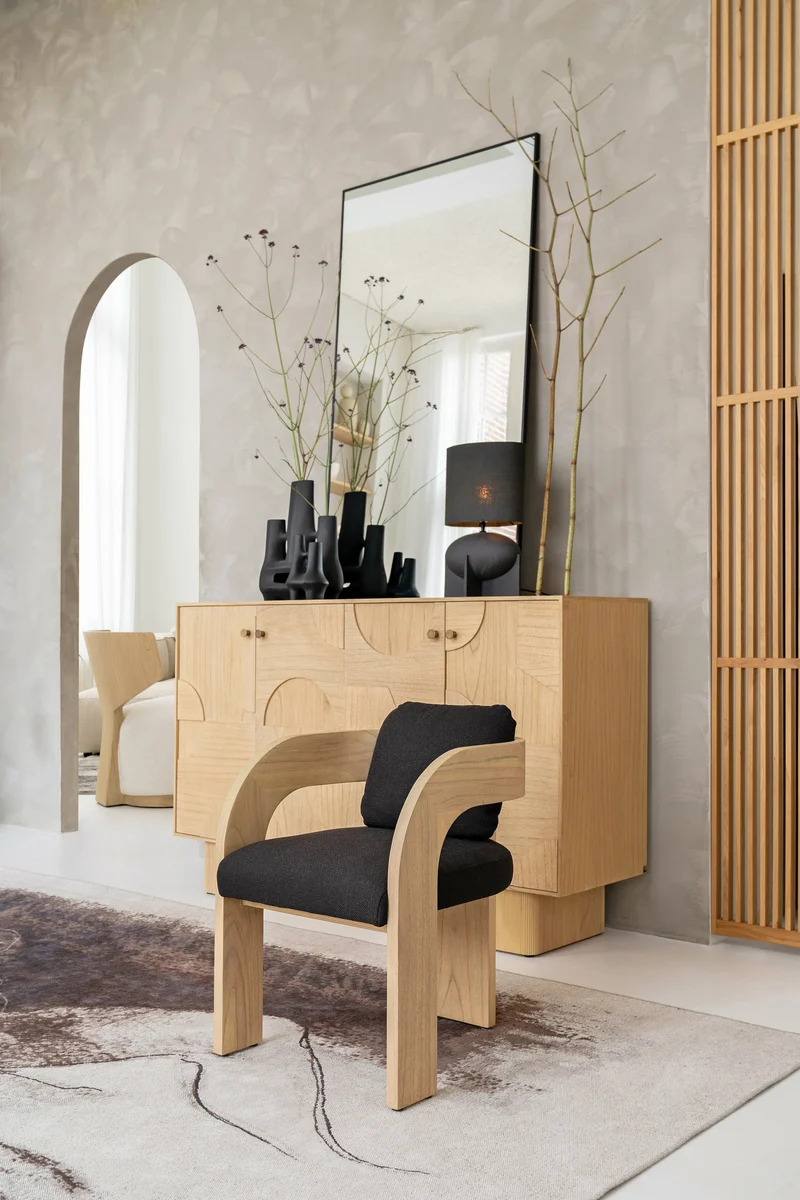 Chaise de salle à manger en bois beige Maravi - Versmissen