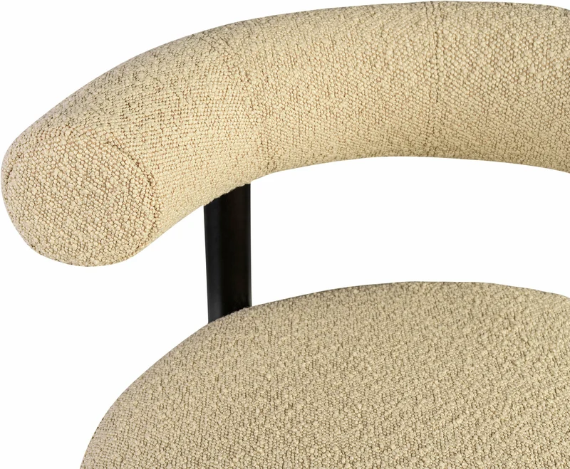 Chaise de bar en hêtre noir et beige Sosis Avignon Artic Silver - Versmissen