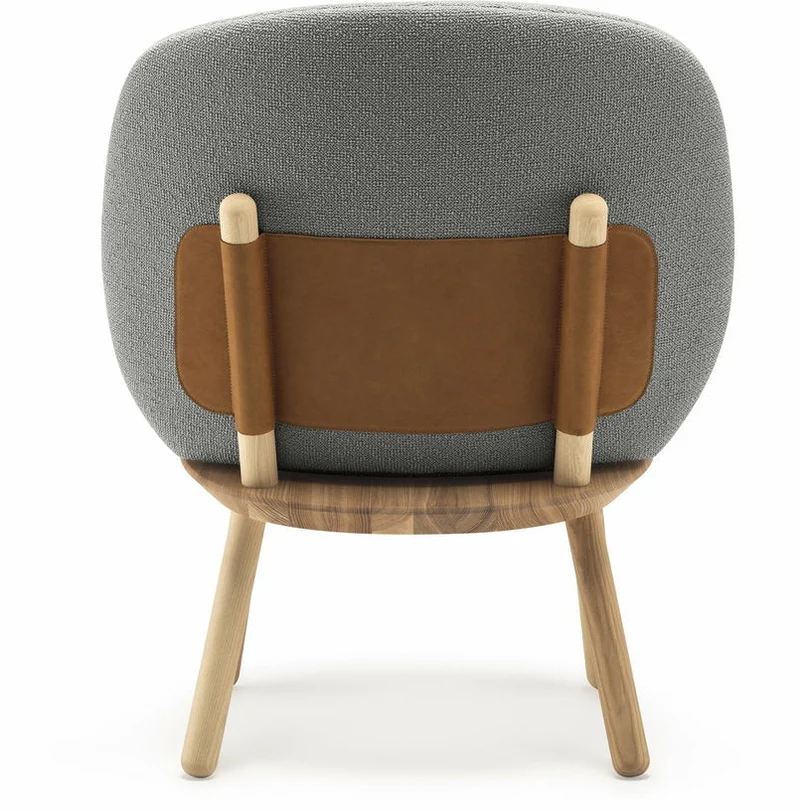 Fauteuil en frêne et tissu gris Naïve - Emko