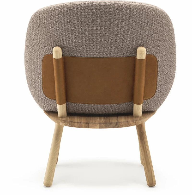 Fauteuil en frêne et tissu beige Naïve - Emko