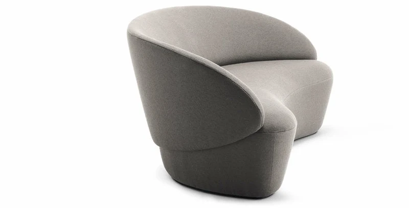 Canapé 3 places tissu beige Naïve - Emko