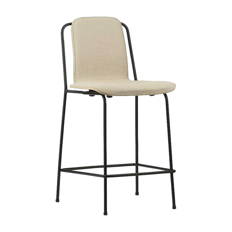 Chaise de bar Studio 65 Cm tissu MLF20 structure Black Steel - Normann Copenhagen