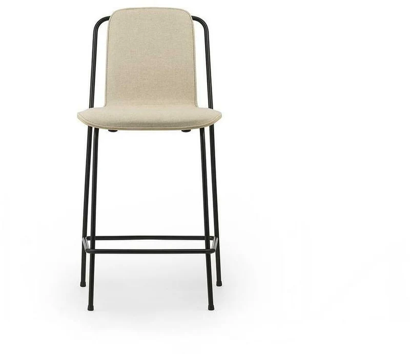 Chaise de bar Studio 65 Cm tissu MLF20 structure Black Steel - Normann Copenhagen