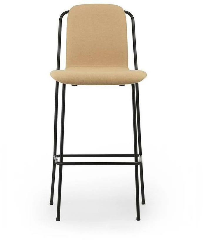Chaise de bar Studio 75 Cm Full Uph. Black Steel - Normann Copenhagen