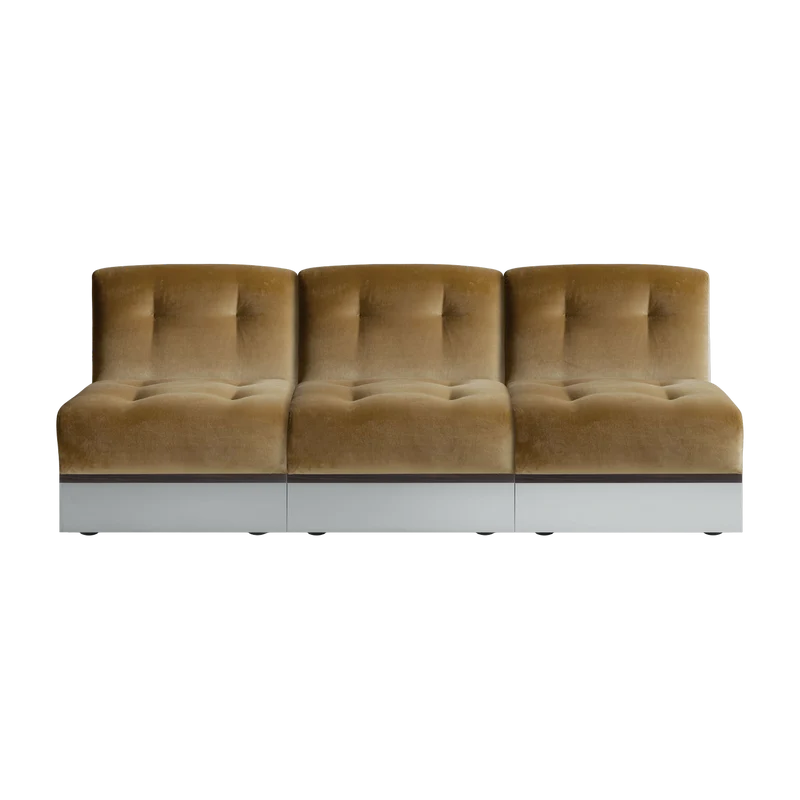 Canapé 3 places en velours honey 195 cm Stanley - RED Edition
