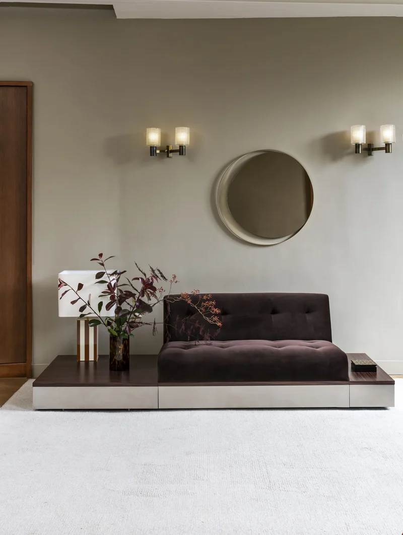 Canapé 3 places en velours honey 195 cm Stanley - RED Edition
