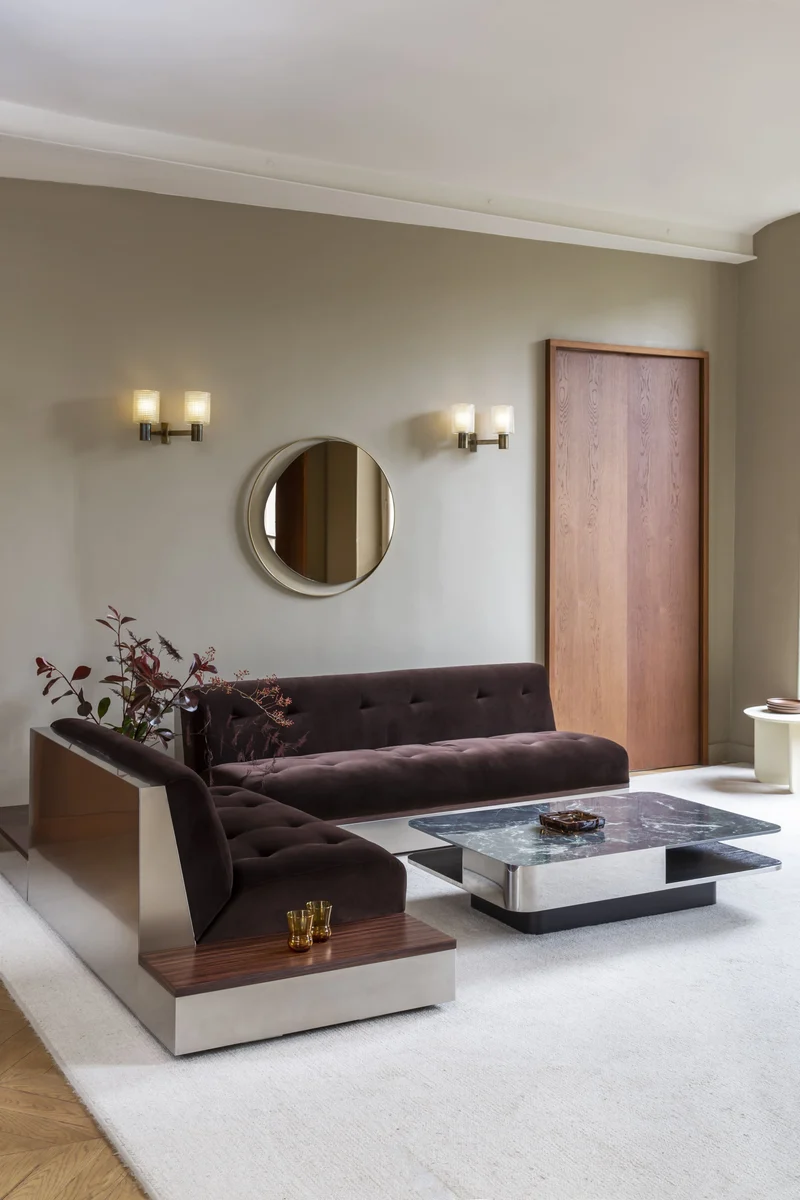 Canapé 3 places en velours honey 195 cm Stanley - RED Edition