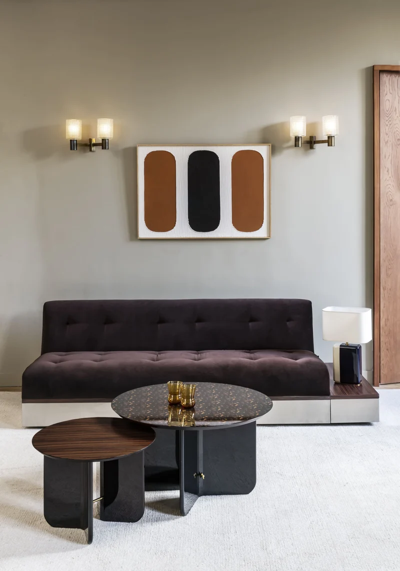 Canapé 3 places en velours honey 195 cm Stanley - RED Edition