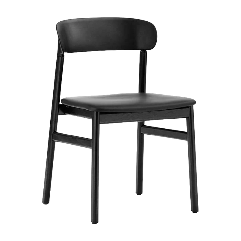 Chaise en chêne noir et cuir noir Herit Spectrum Leather noir - Normann Copenhagen