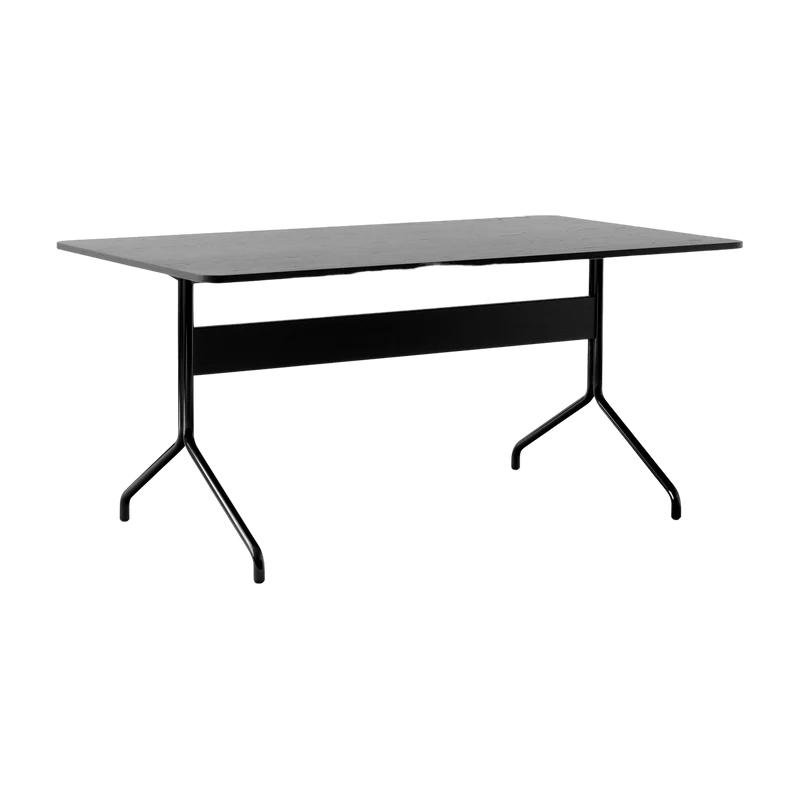 Table à manger en chêne noir et métal noir 160x90 cm Pavilion AV18 - &tradition
