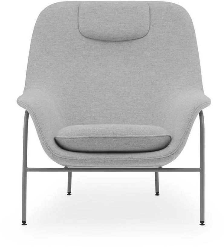 Drape Fauteuil de salon haut avec appui-tête Gris Acier - Normann Copenhagen