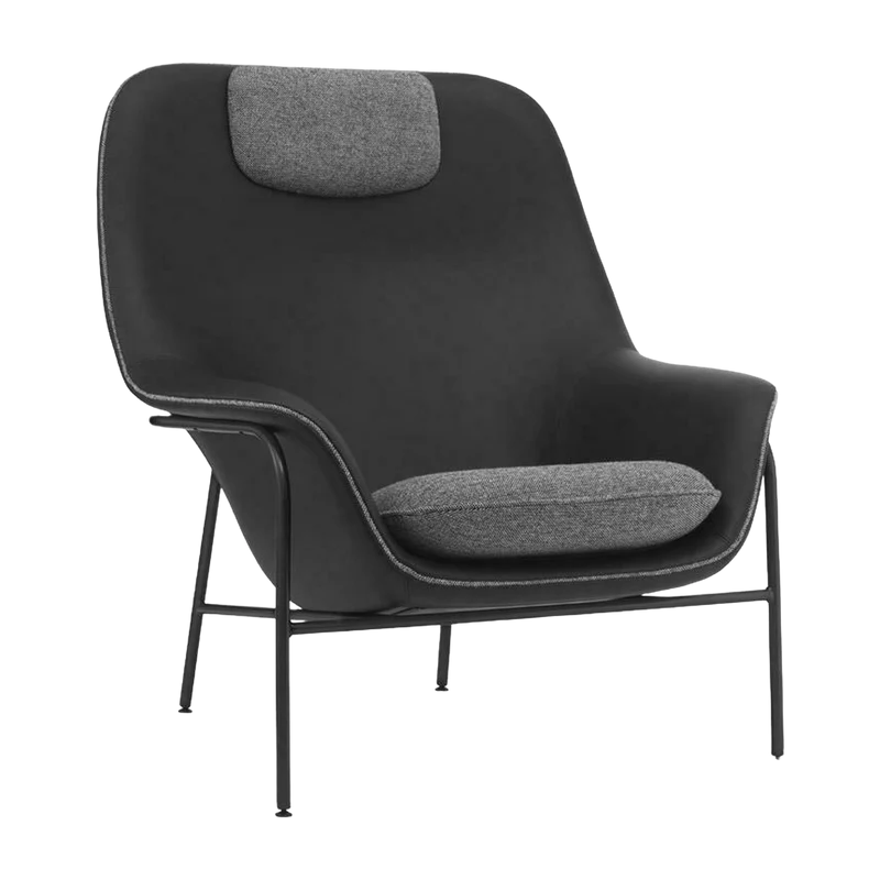 Fauteuil avec appui-tête en acier ultra hallingdal Drape - Normann Copenhagen