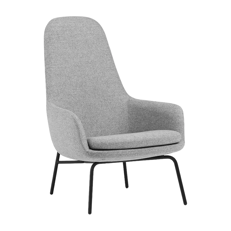 Era Lounge Chair High Black Steel - Normann Copenhagen