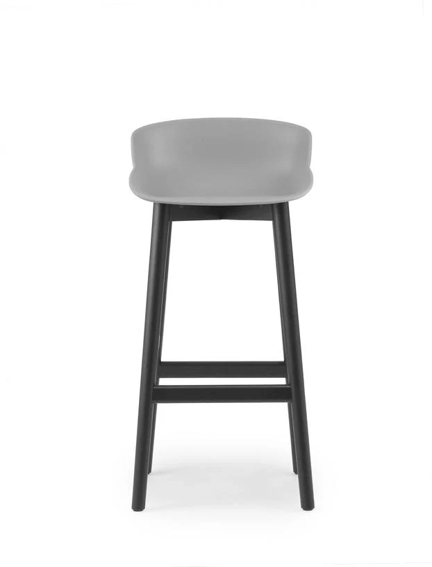 Tabouret de bar en chêne vernis noir et pp gris 75 cm Hyg - Normann Copenhagen