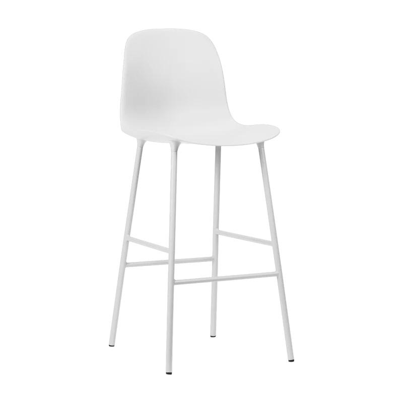 Chaise de bar en acier et pp blanc 75 cm Form - Normann Copenhagen