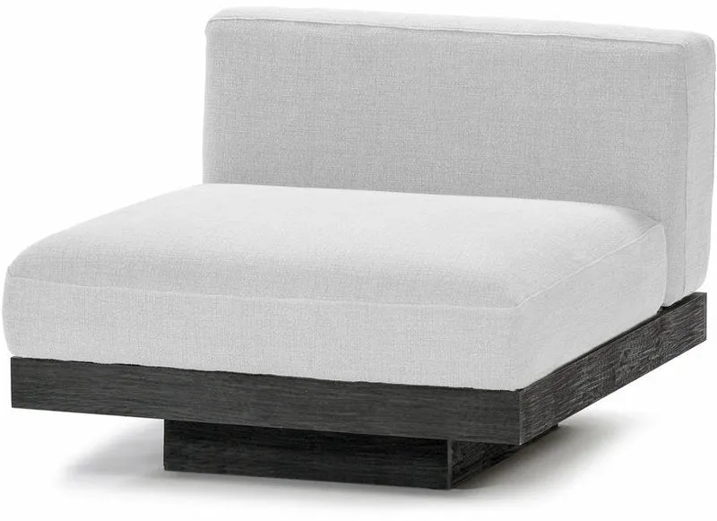 Canapé une place en bois noir et coussins blancs 96 x 115 x 72 cm Rudolph - Serax