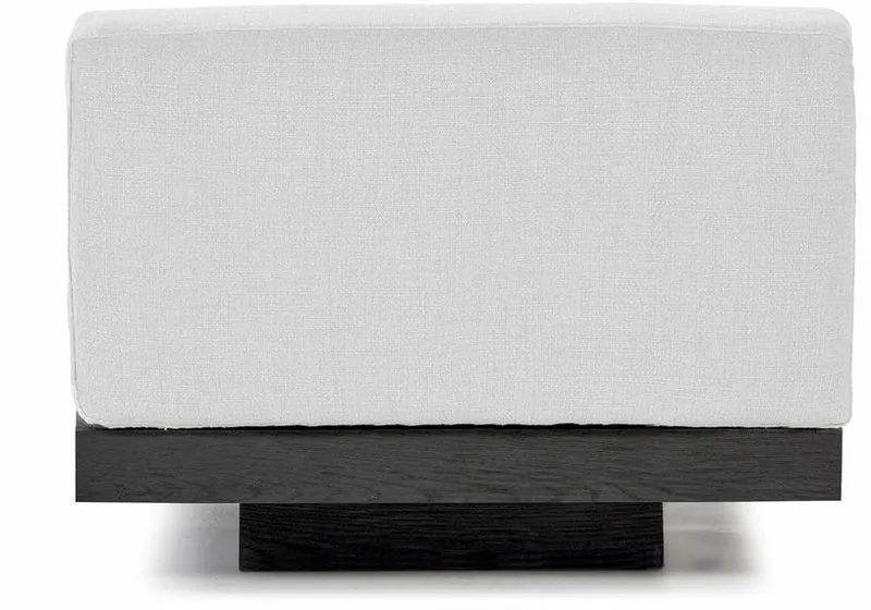 Canapé une place en bois noir et coussins blancs 96 x 115 x 72 cm Rudolph - Serax