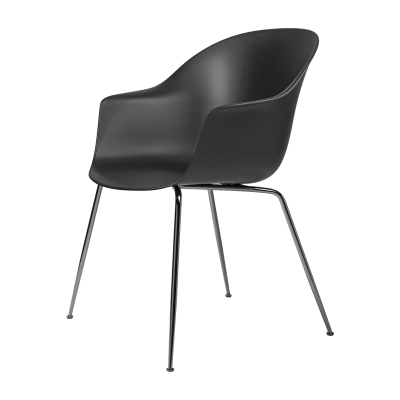 Chaise noire noir chromée Bat - Gubi