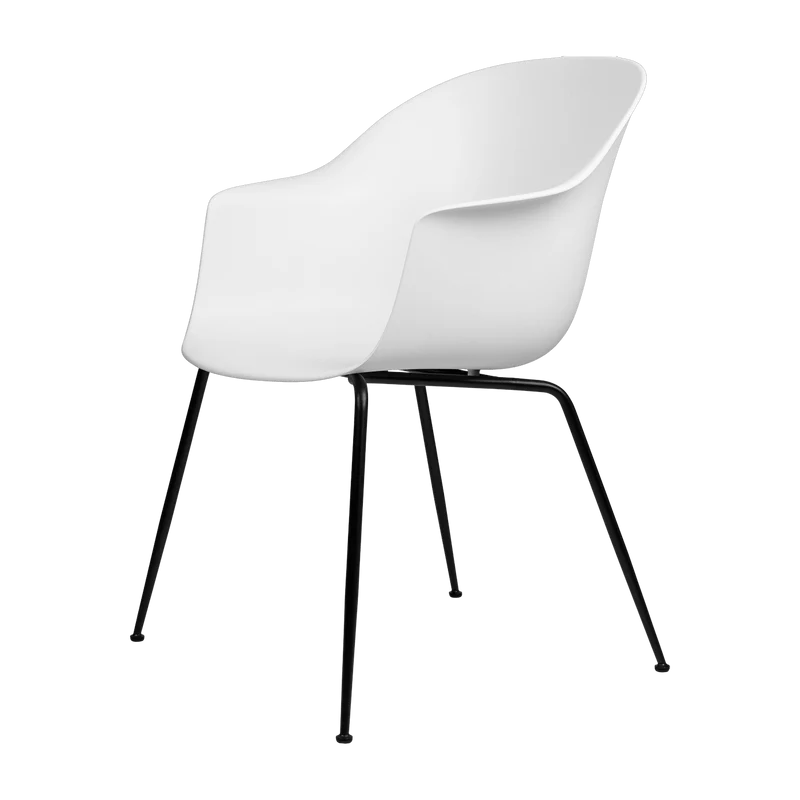 Chaise blanche piètement noir mat Bat - Gubi