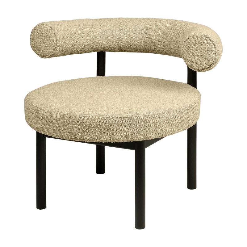 Fauteuil en hêtre noir et beige Sosis - Versmissen
