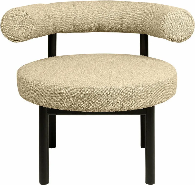 Fauteuil en hêtre noir et beige Sosis - Versmissen