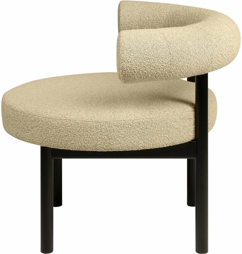 Fauteuil en hêtre noir et beige Sosis - Versmissen