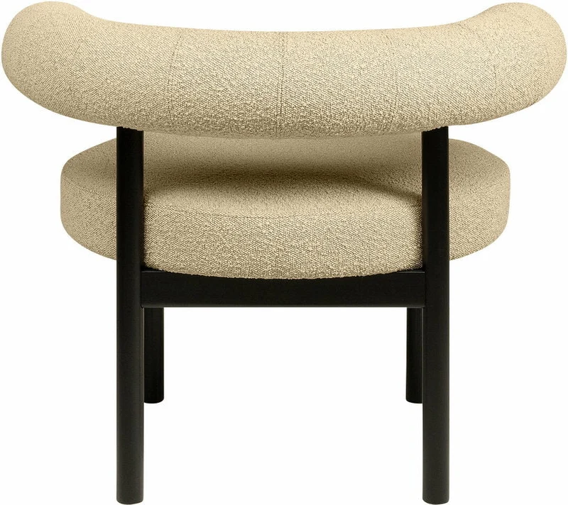Fauteuil en hêtre noir et beige Sosis - Versmissen