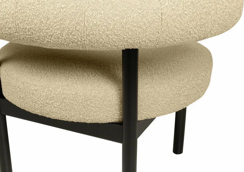 Fauteuil en hêtre noir et beige Sosis - Versmissen