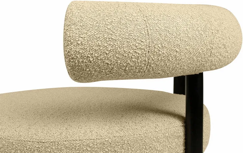 Fauteuil en hêtre noir et beige Sosis - Versmissen
