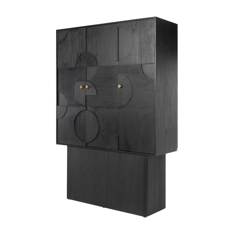 Cabinet rectangulaire en bois noir Zulgo - Versmissen