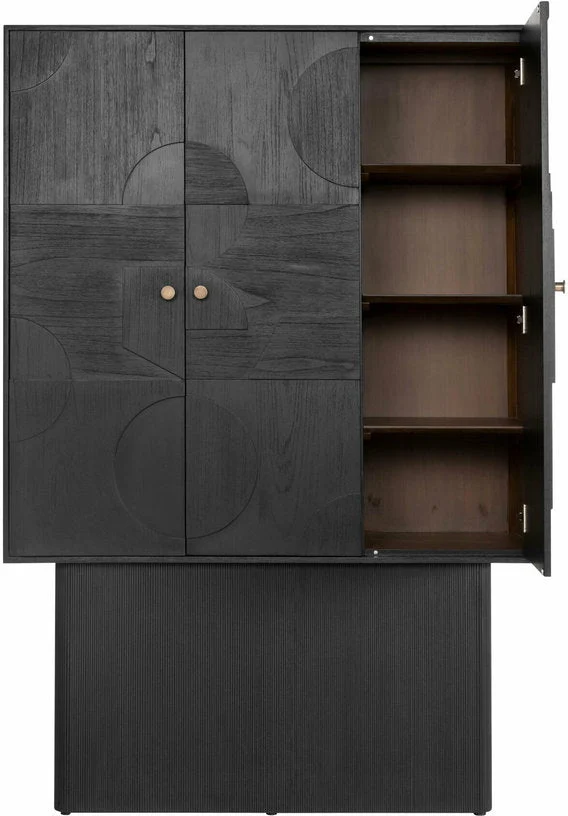 Cabinet rectangulaire en bois noir Zulgo - Versmissen