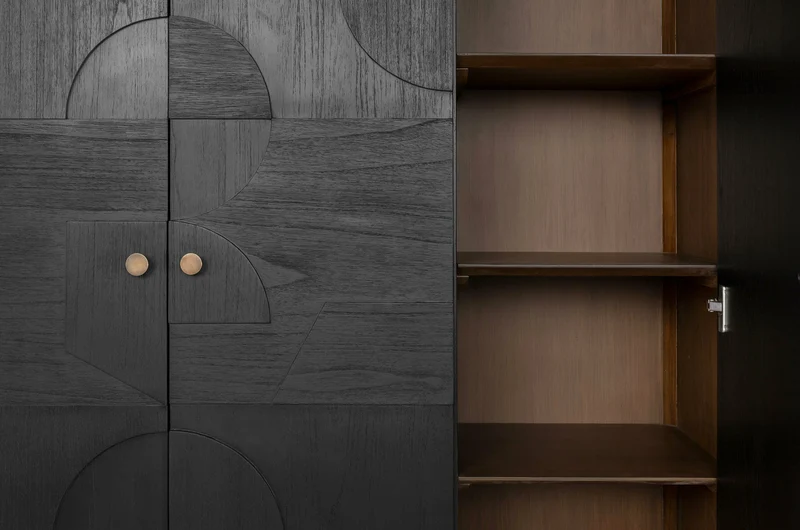 Cabinet rectangulaire en bois noir Zulgo - Versmissen