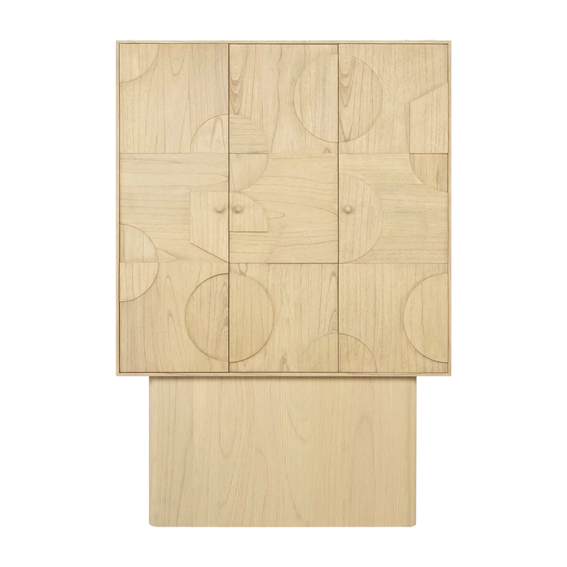 Cabinet rectangulaire en bois beige Zulgo - Versmissen